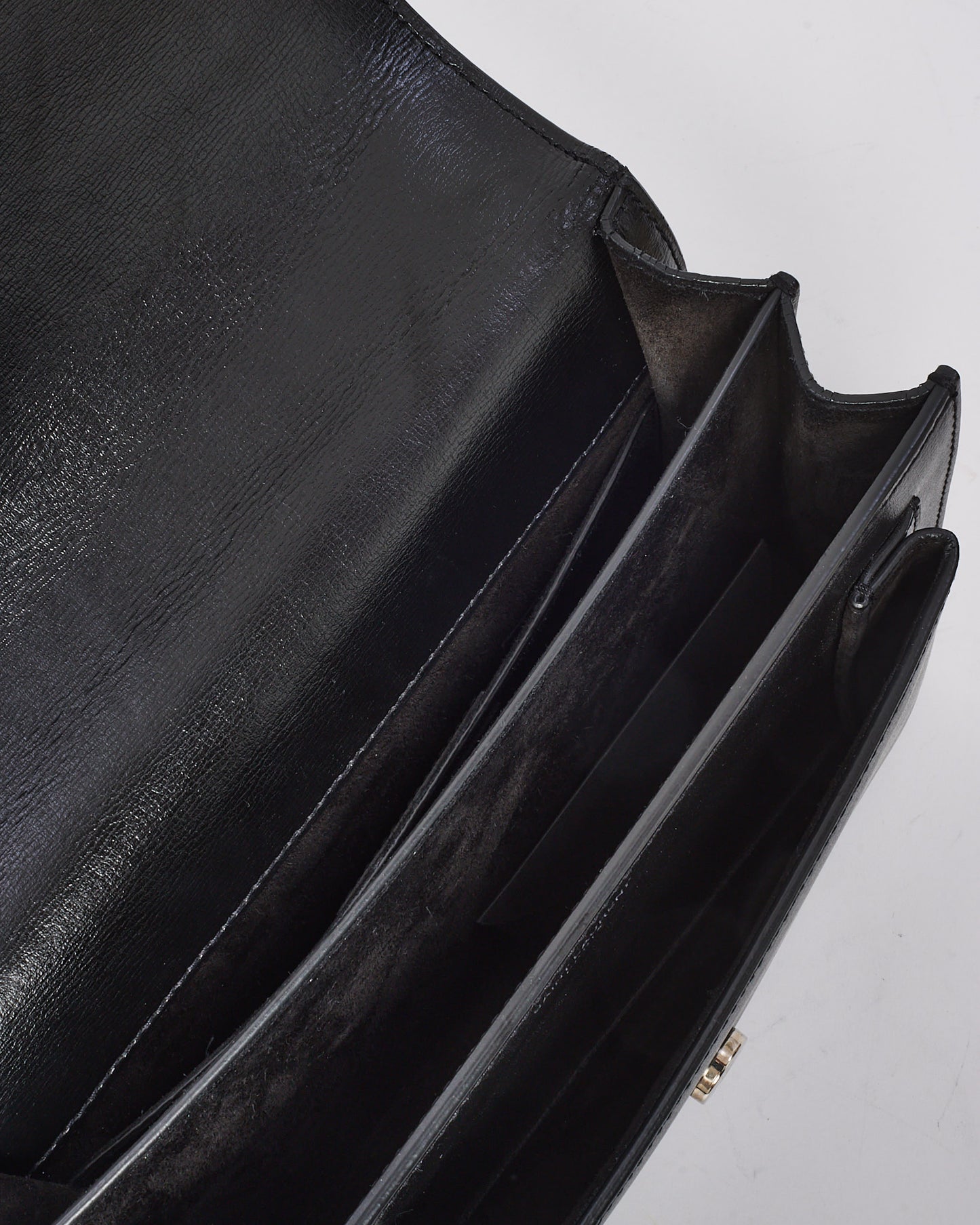 Saint Laurent Black Smooth Leather Medium Sunset Bag SHW