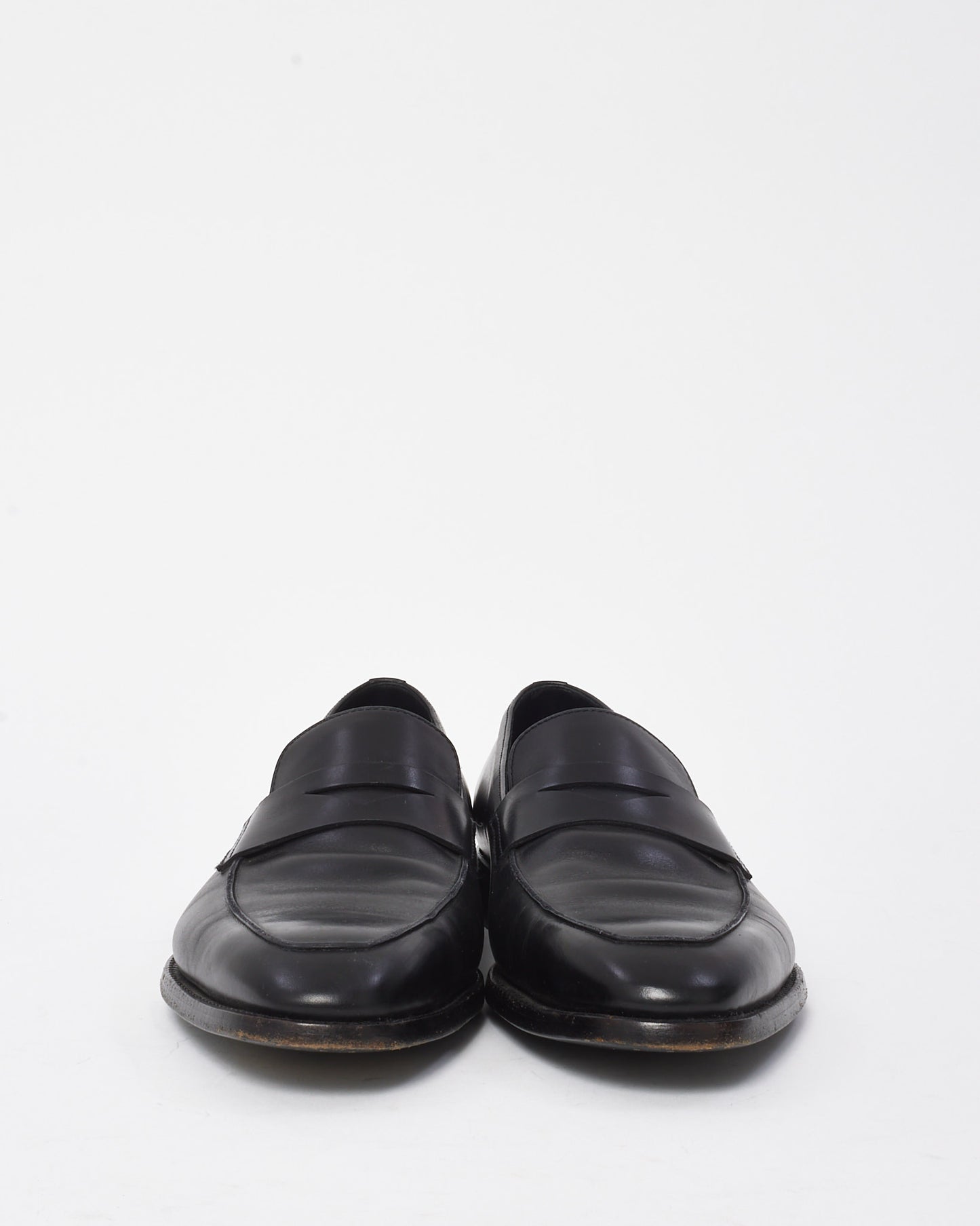 Dior Men's Black Leather Semi-Pointed Toe Loafers - 43 MEN
