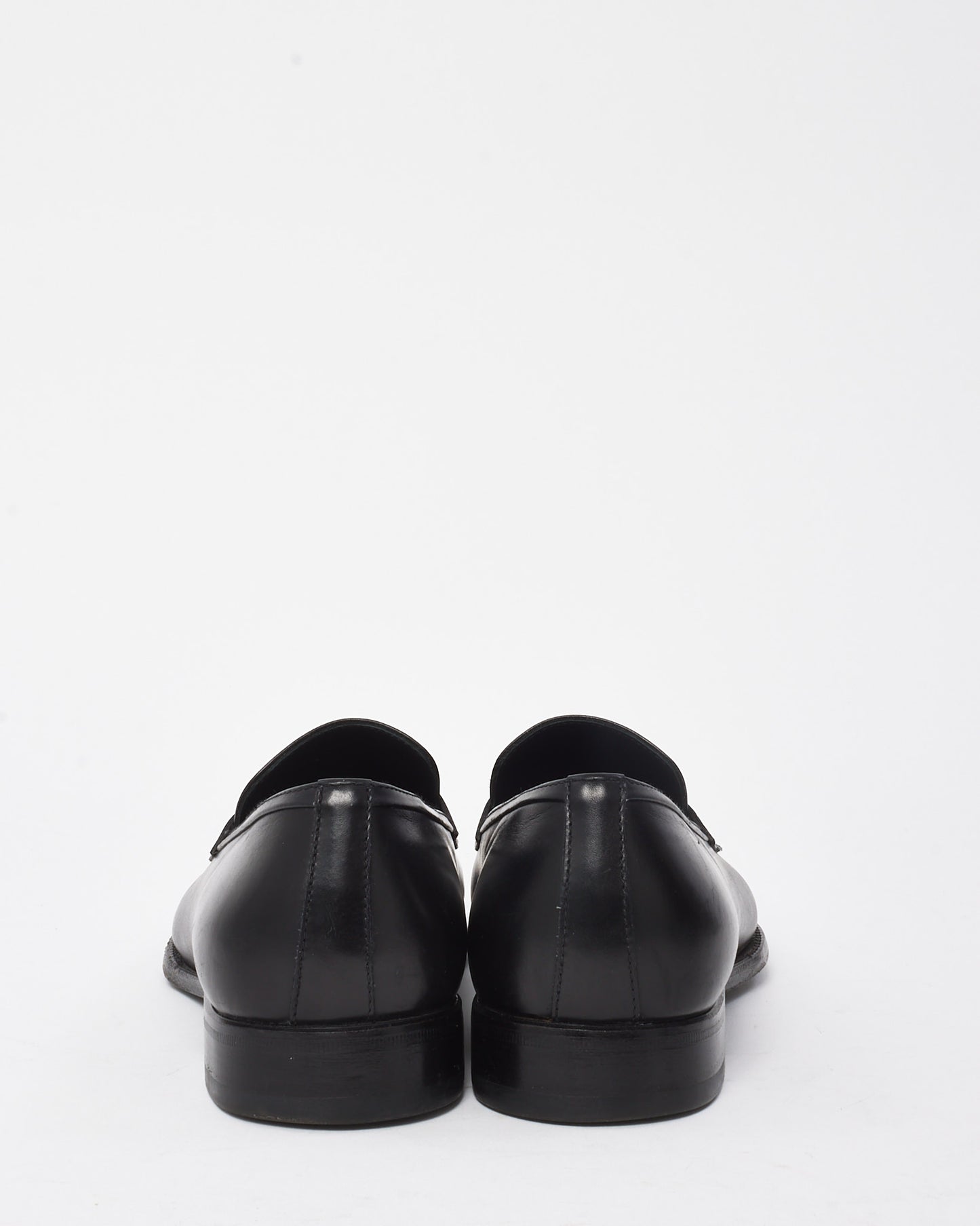 Dior Men's Black Leather Semi-Pointed Toe Loafers - 43 MEN