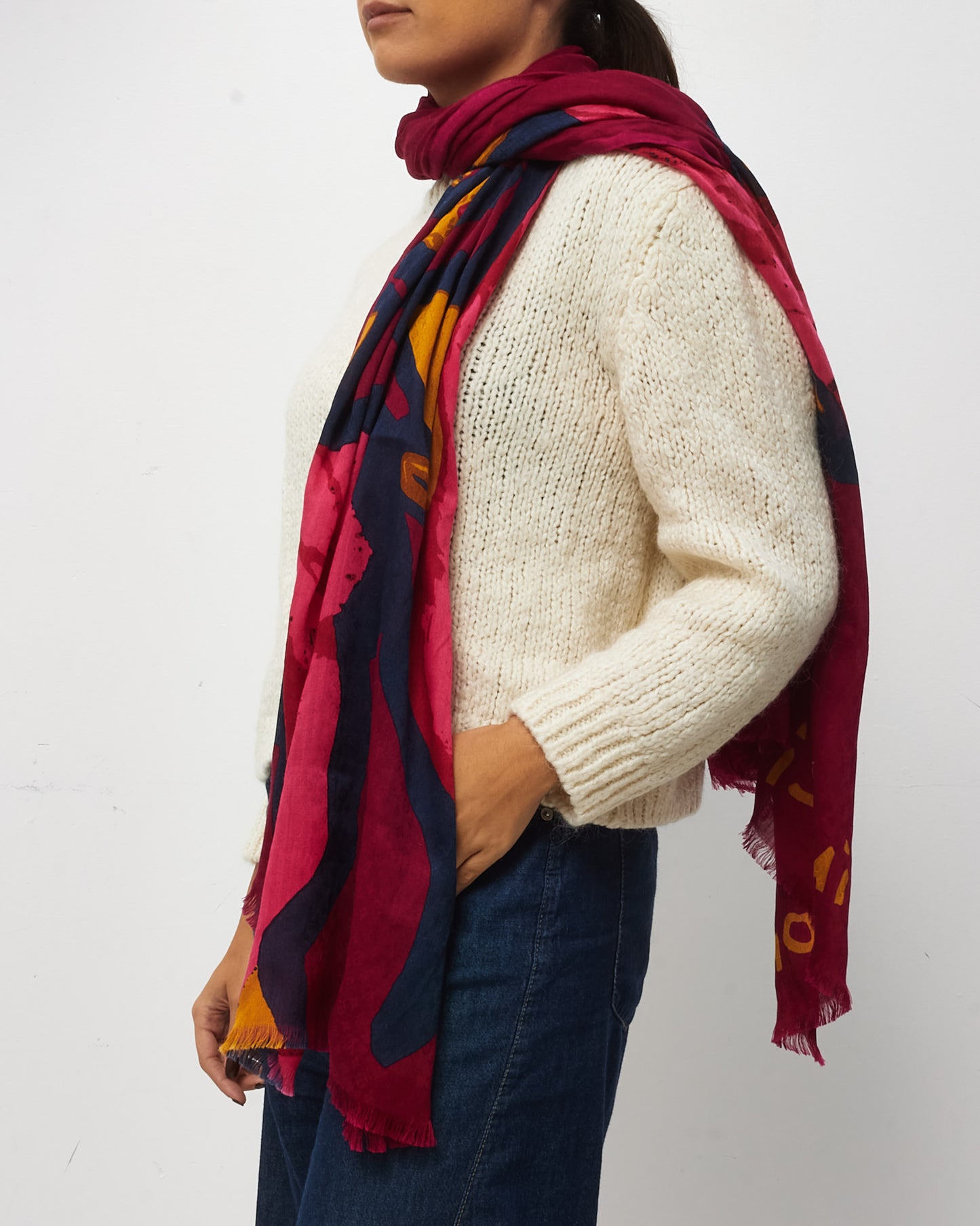 Louis Vuitton x Stephen Sprouse Fuchsia Monogram Roses Scarf Shawl