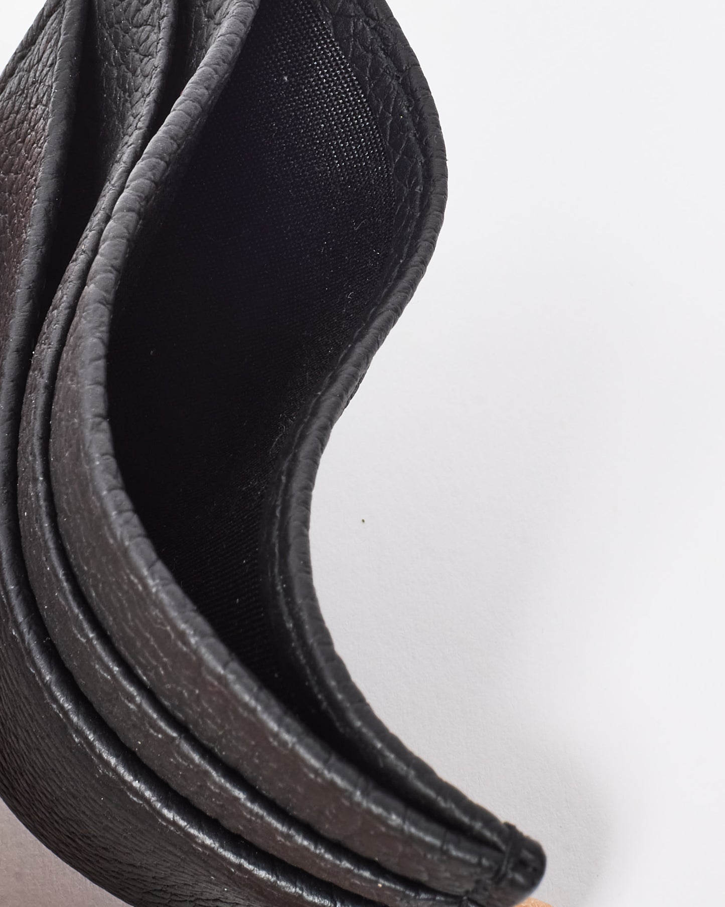 Dior Black Leather Silver Logo Card Holder