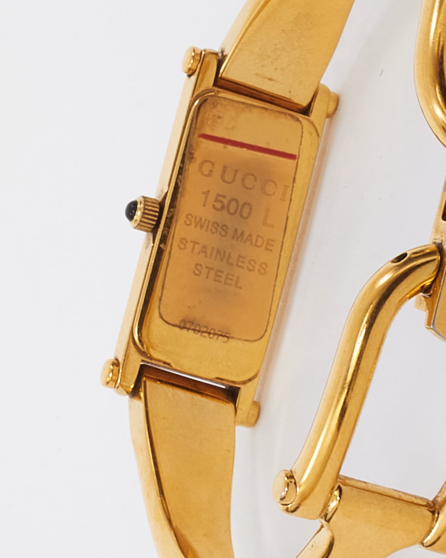 Gucci Gold Plated 12mm Gold Dial Horsebit 1500L Watch