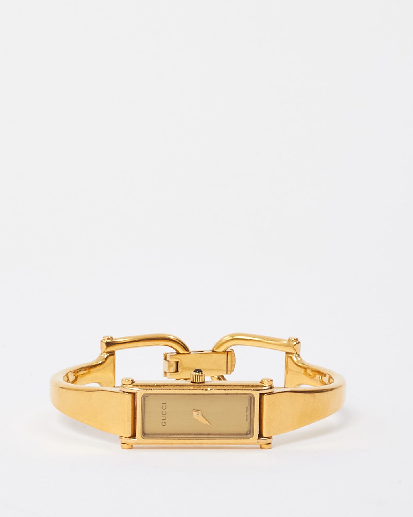 Gucci Gold Plated 12mm Gold Dial Horsebit 1500L Watch