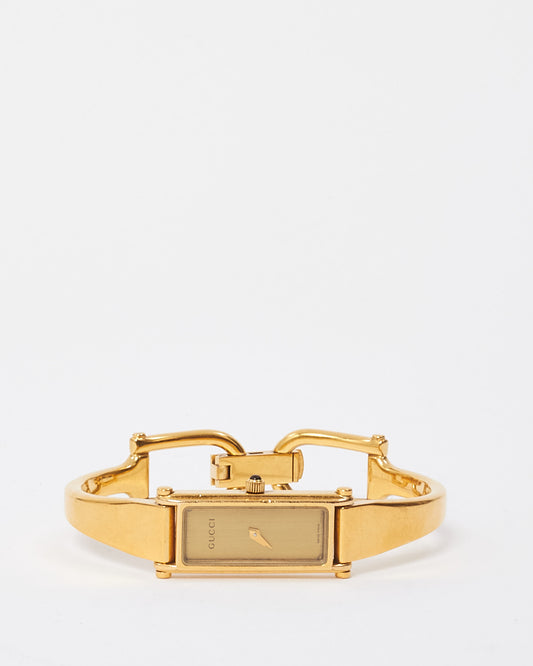 Gucci Gold Plated 12mm Gold Dial Horsebit 1500L Watch