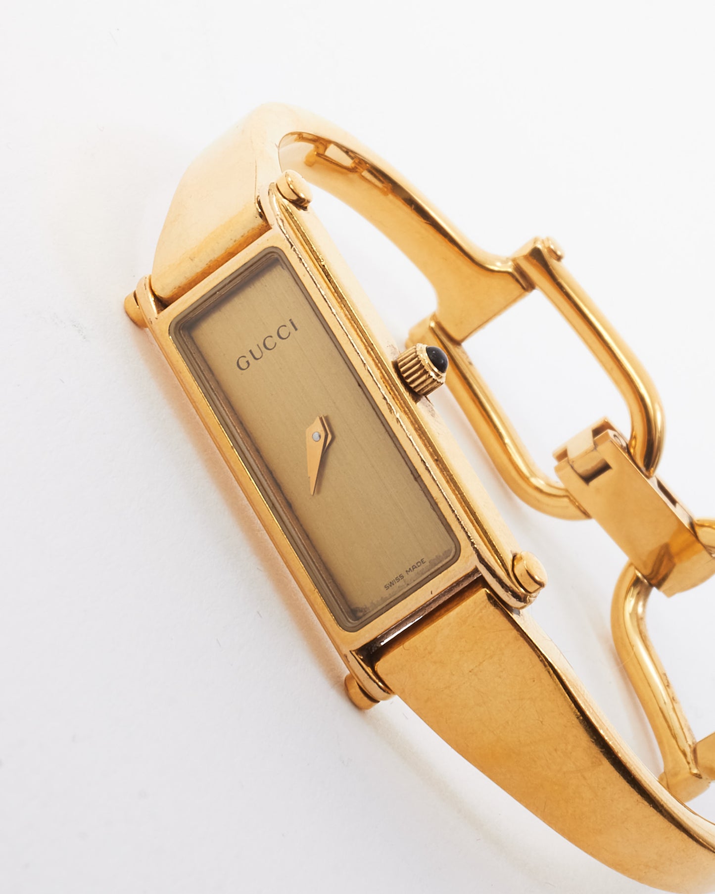 Gucci Gold Plated 12mm Gold Dial Horsebit 1500L Watch