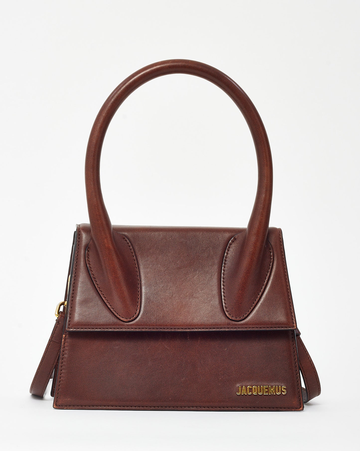 Jacquemus Brown Leather "Le Grand Chiquito" Bag w/ Strap