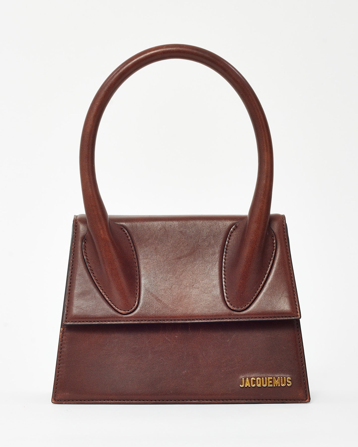 Jacquemus Brown Leather "Le Grand Chiquito" Bag w/ Strap