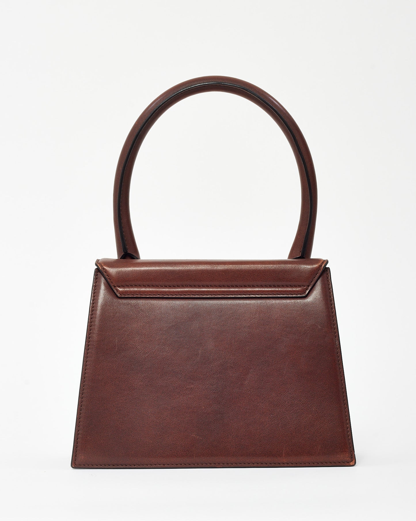 Jacquemus Brown Leather "Le Grand Chiquito" Bag w/ Strap
