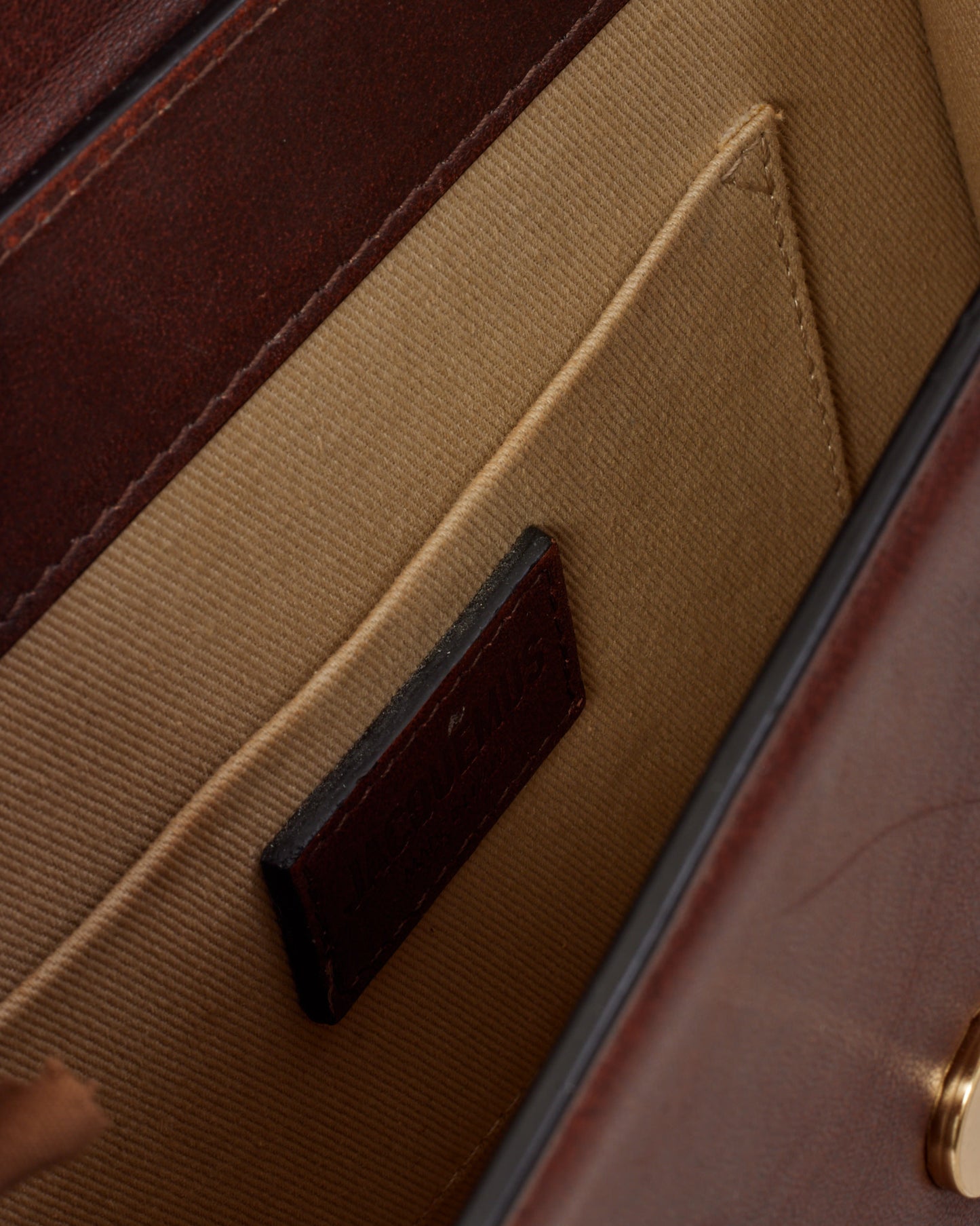 Jacquemus Brown Leather "Le Grand Chiquito" Bag w/ Strap