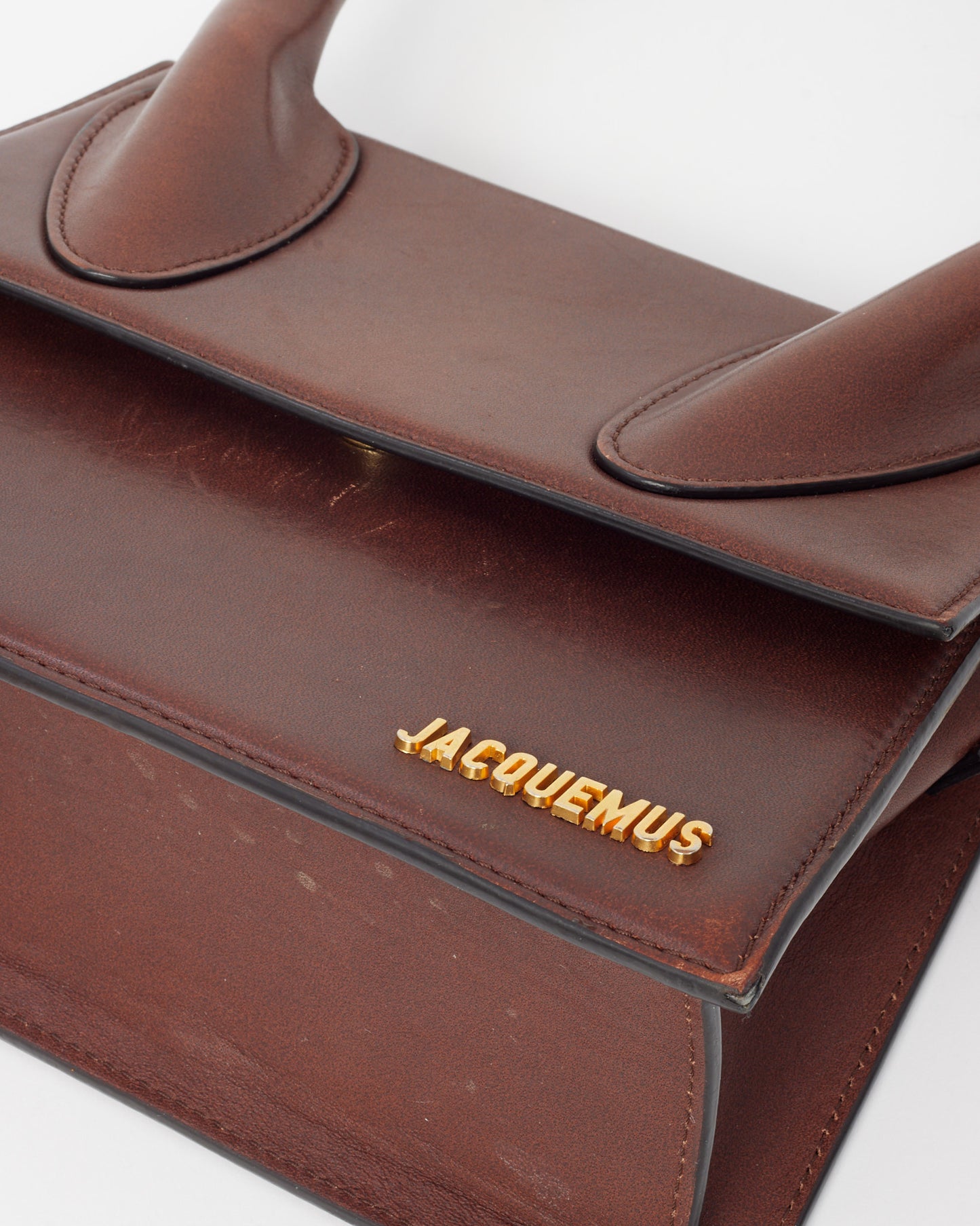 Jacquemus Brown Leather "Le Grand Chiquito" Bag w/ Strap