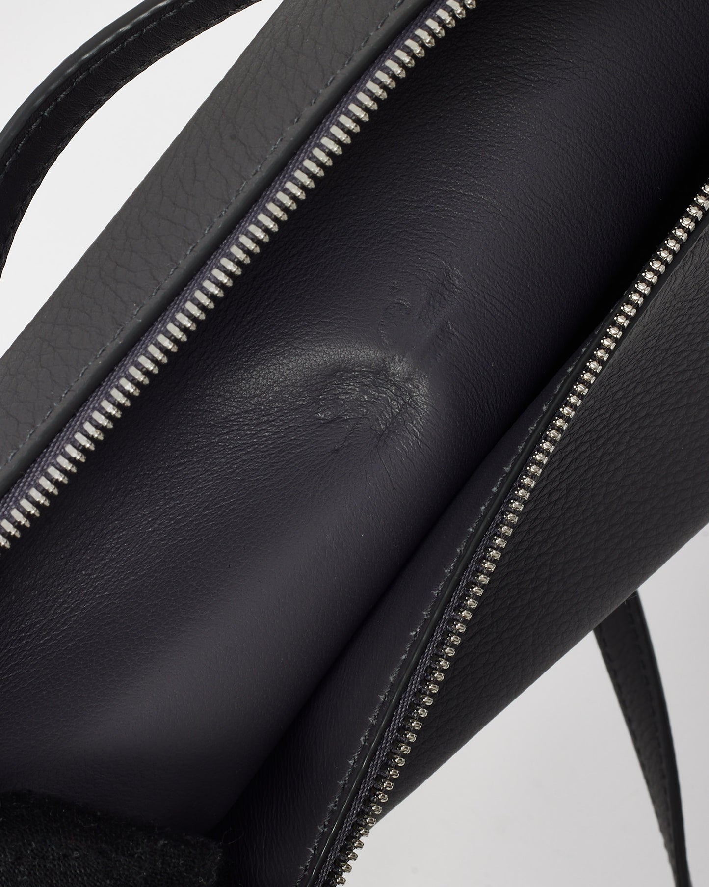 Loro Piana Charcoal Grained Calfskin Leather Extra Pocket L19 Bag