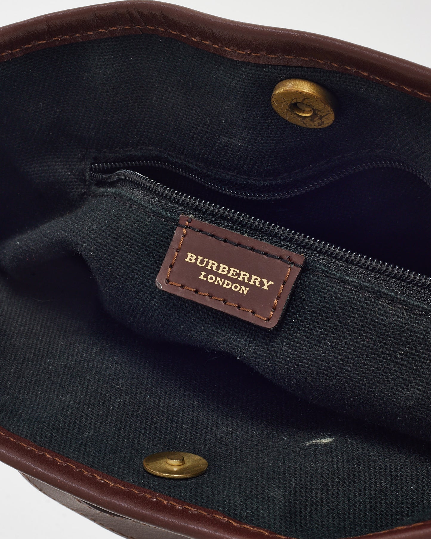 Burberry Haymarket Check Coated Canvas Small Studded Tote