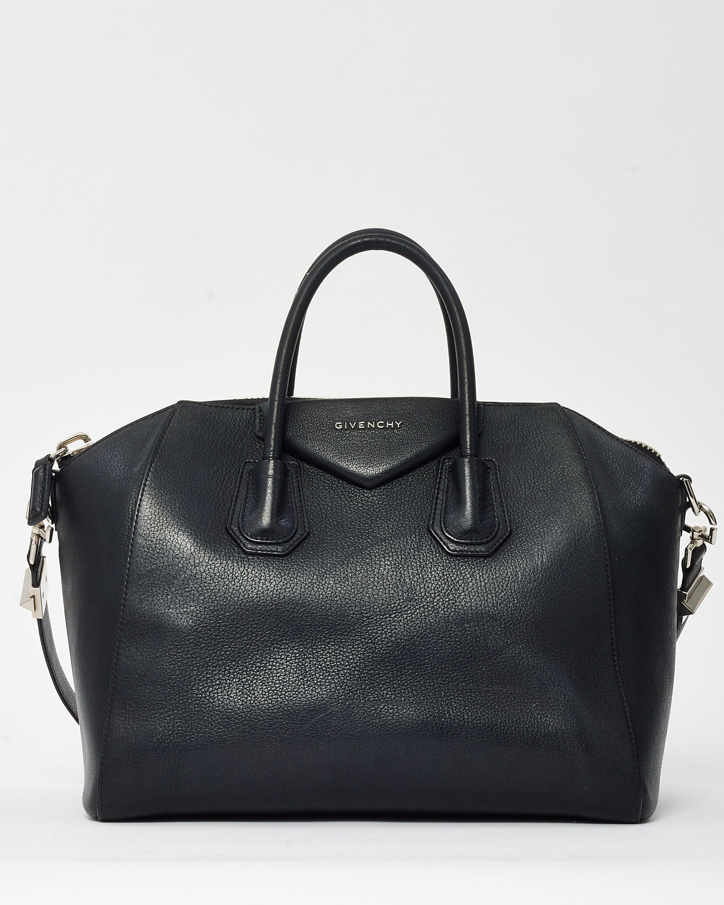 Givenchy Black Pebbled Leather Medium Antigona Bag