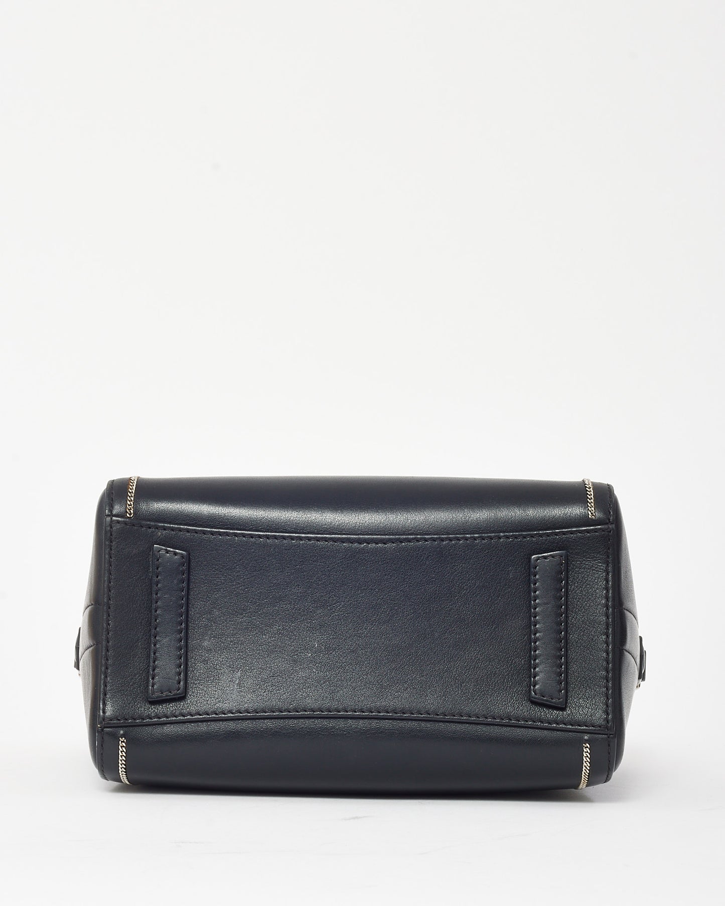 Givenchy Black Pebbled Leather Mini Chain Embellished Antigona Bag with Strap