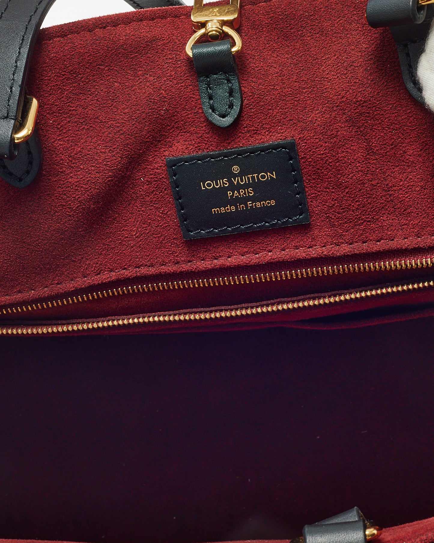 Louis Vuitton Black and Beige Bi-Color Monogram Giant Leather OnTheGo MM Bag