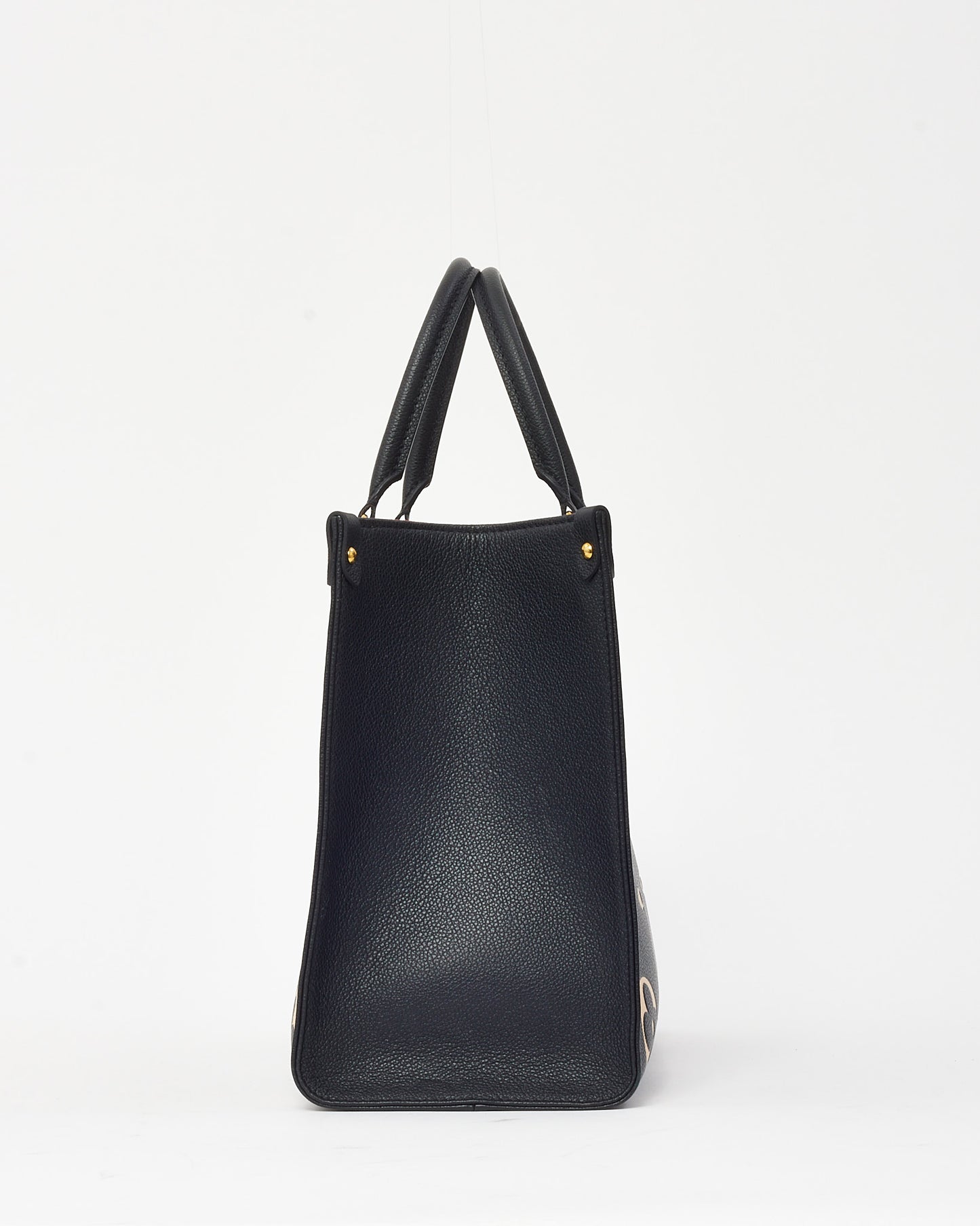 Louis Vuitton Black and Beige Bi-Color Monogram Giant Leather OnTheGo MM Bag