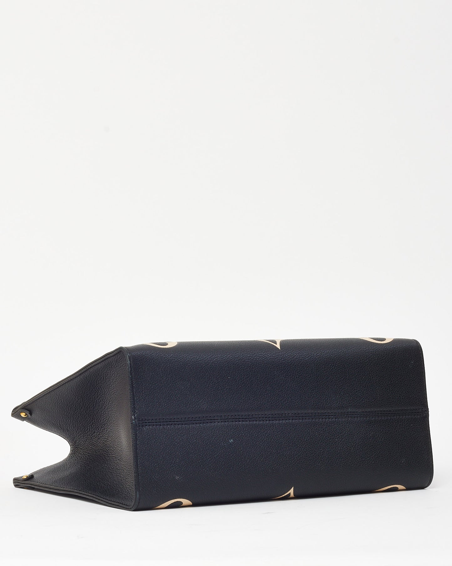 Louis Vuitton Black and Beige Bi-Color Monogram Giant Leather OnTheGo MM Bag