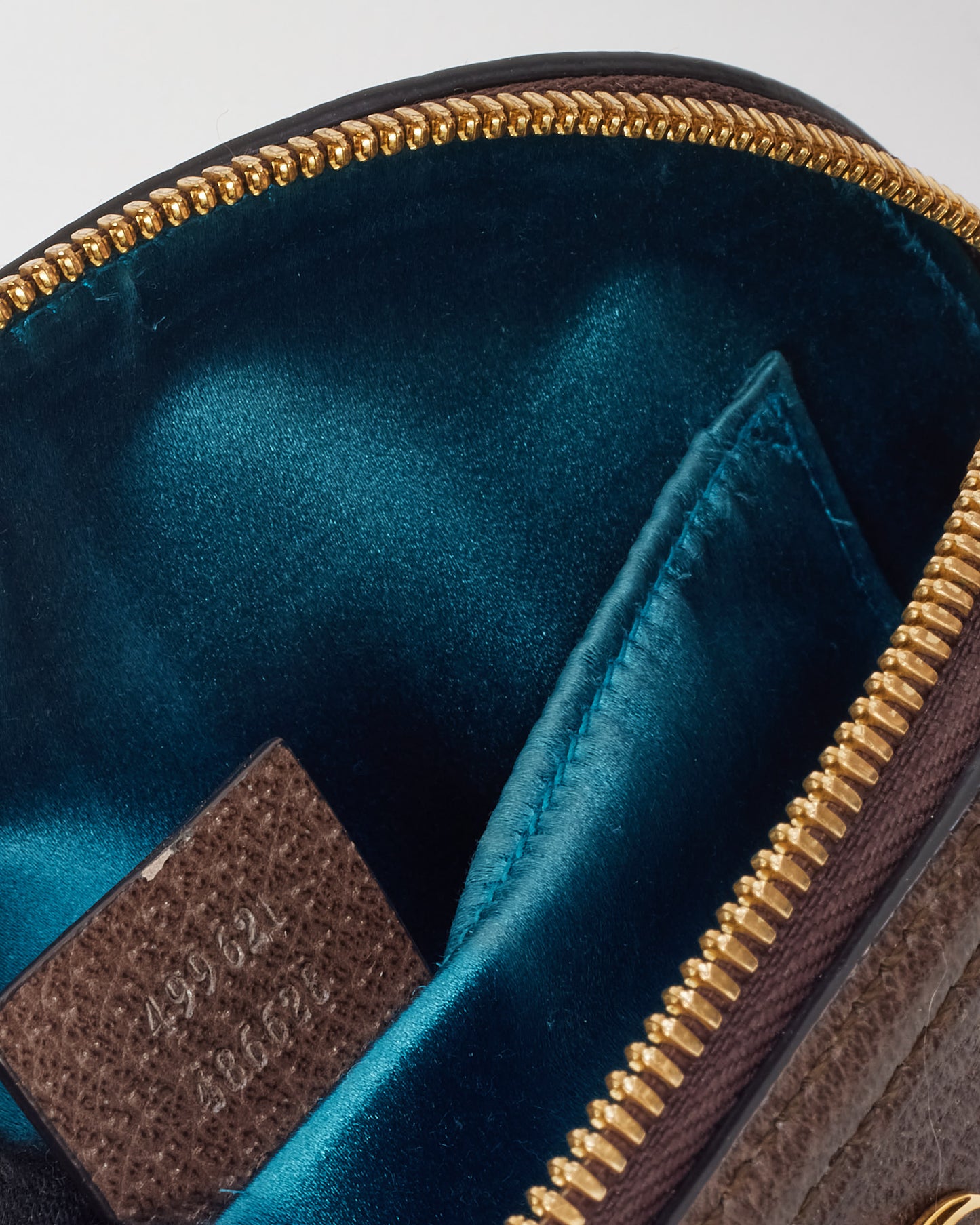 Gucci Brown Leather with Beige/Ebony Coated Canvas Ophidia Small Shoulder Bag