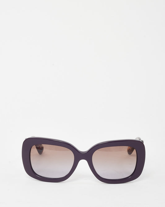 Prada Purple Havana Gradient SPR 27O Square Sunglasses