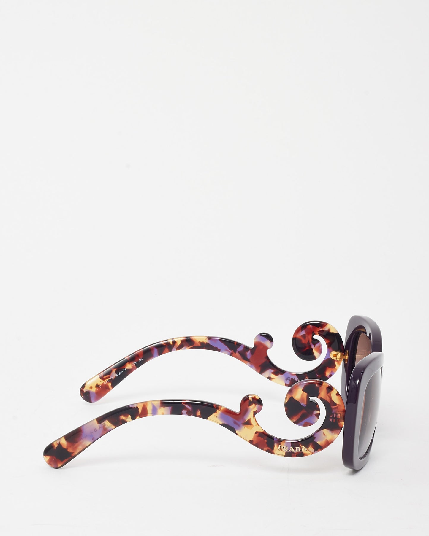 Prada Purple Havana Gradient SPR 27O Square Sunglasses