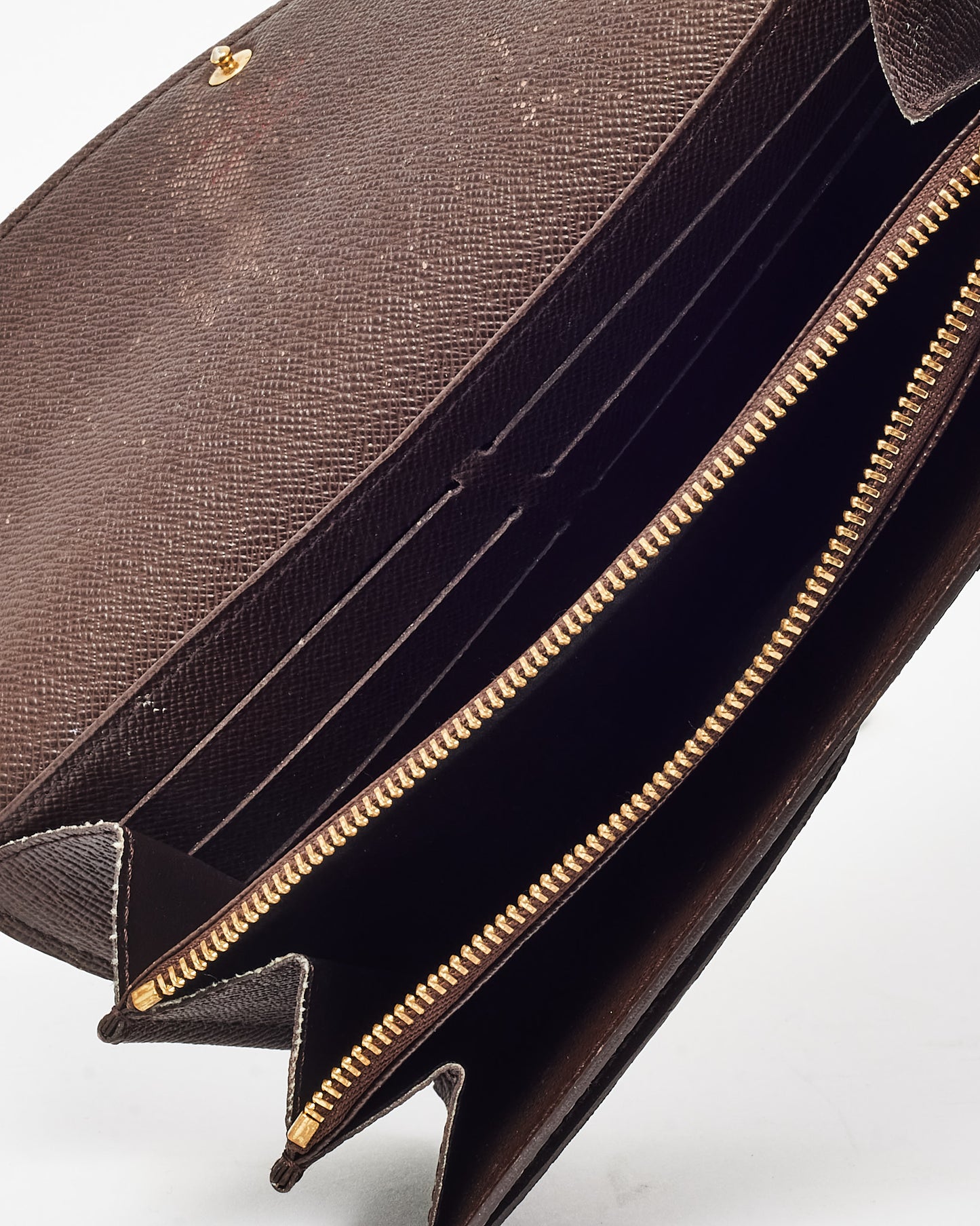 Louis Vuitton Damier Ebene Coated Canvas Sarah Wallet