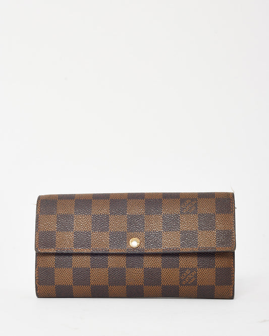 Louis Vuitton Damier Ebene Coated Canvas Sarah Wallet