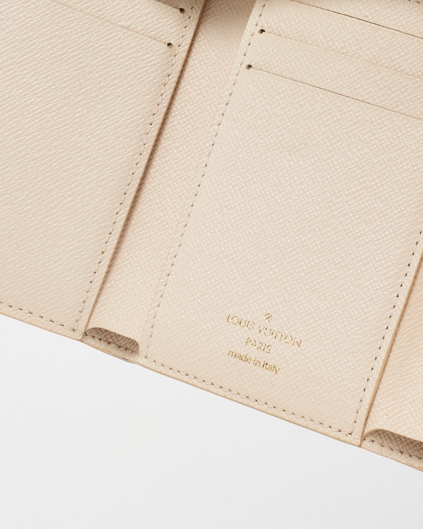 Louis Vuitton White Damier Azur Chain Indiana Printed Victorine Wallet