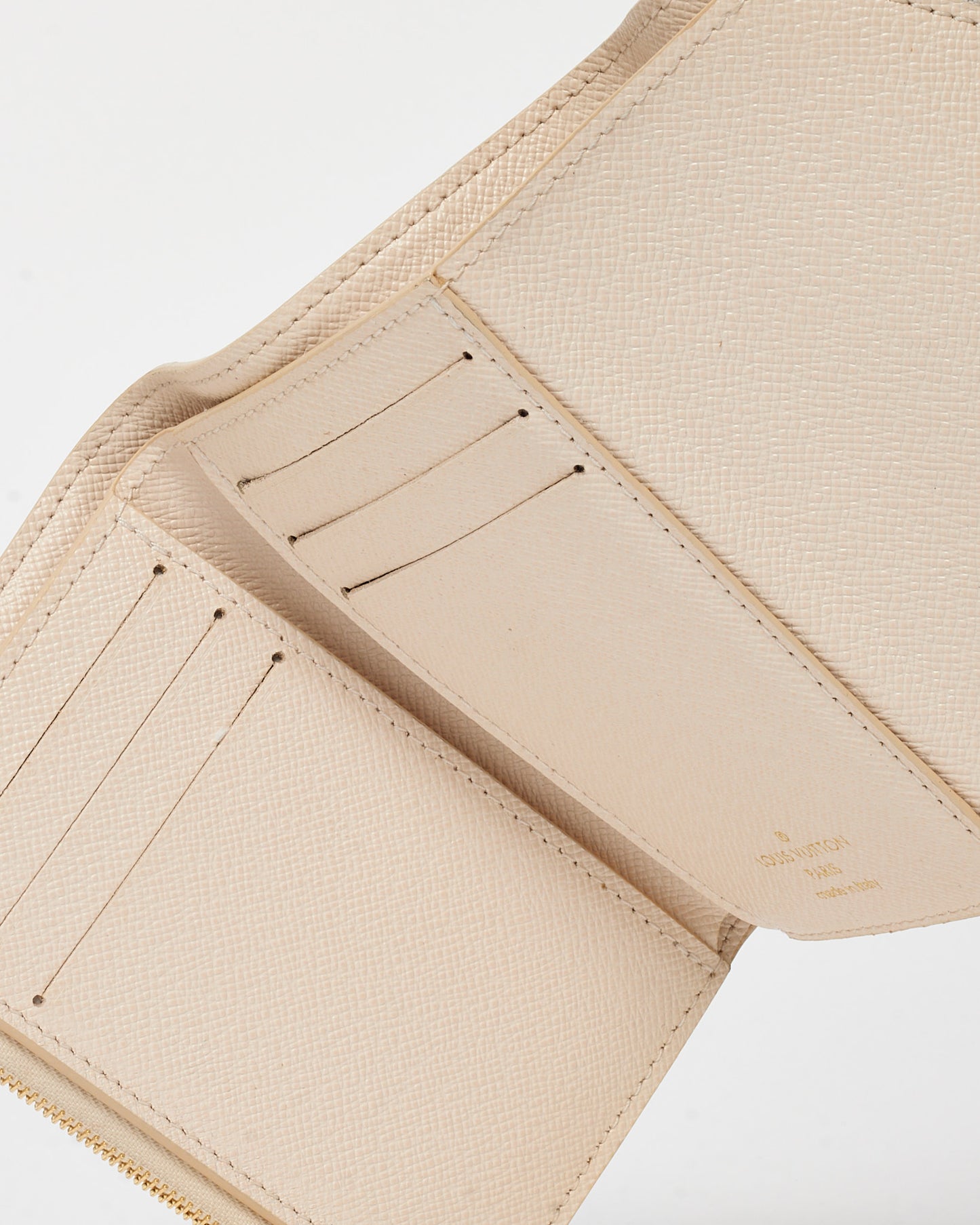 Louis Vuitton White Damier Azur Chain Indiana Printed Victorine Wallet