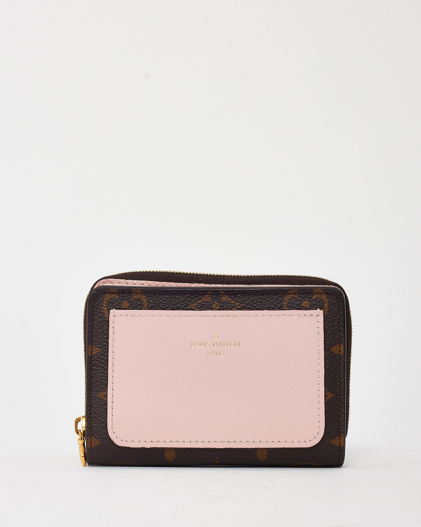 Louis Vuitton Monogram Canvas and Pink Leather Lou Wallet