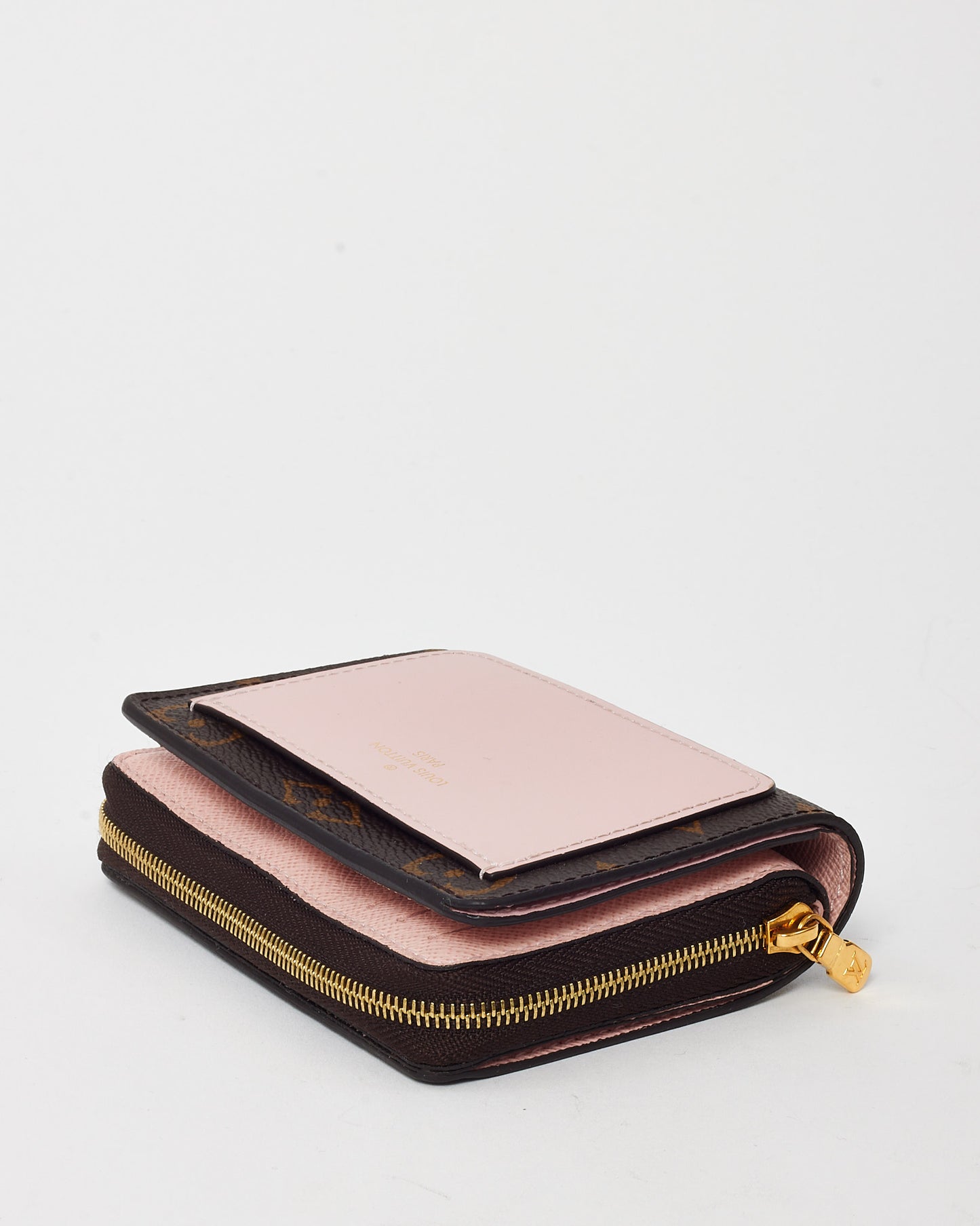 Louis Vuitton Monogram Canvas and Pink Leather Lou Wallet