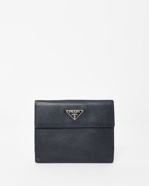 小物 PRADA RFID Saffiano leather wallet black Buy Prada Vintage Black Saffiano Leather Bifold Wallet