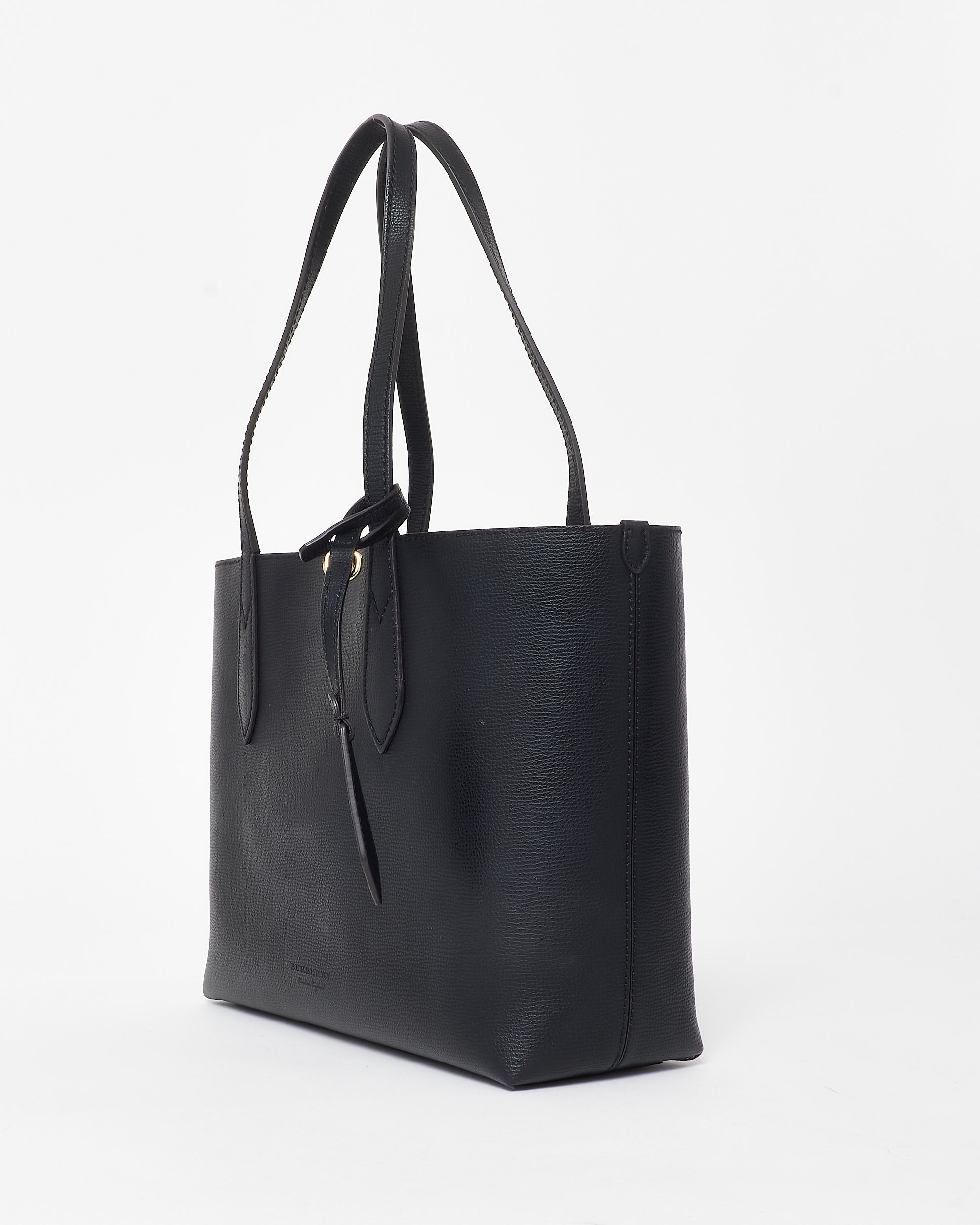 Buy Burberry Black Leather & Check Canvas Reversible Tote Buy Burberry Black Leather & Check Canvas Reversible Tote