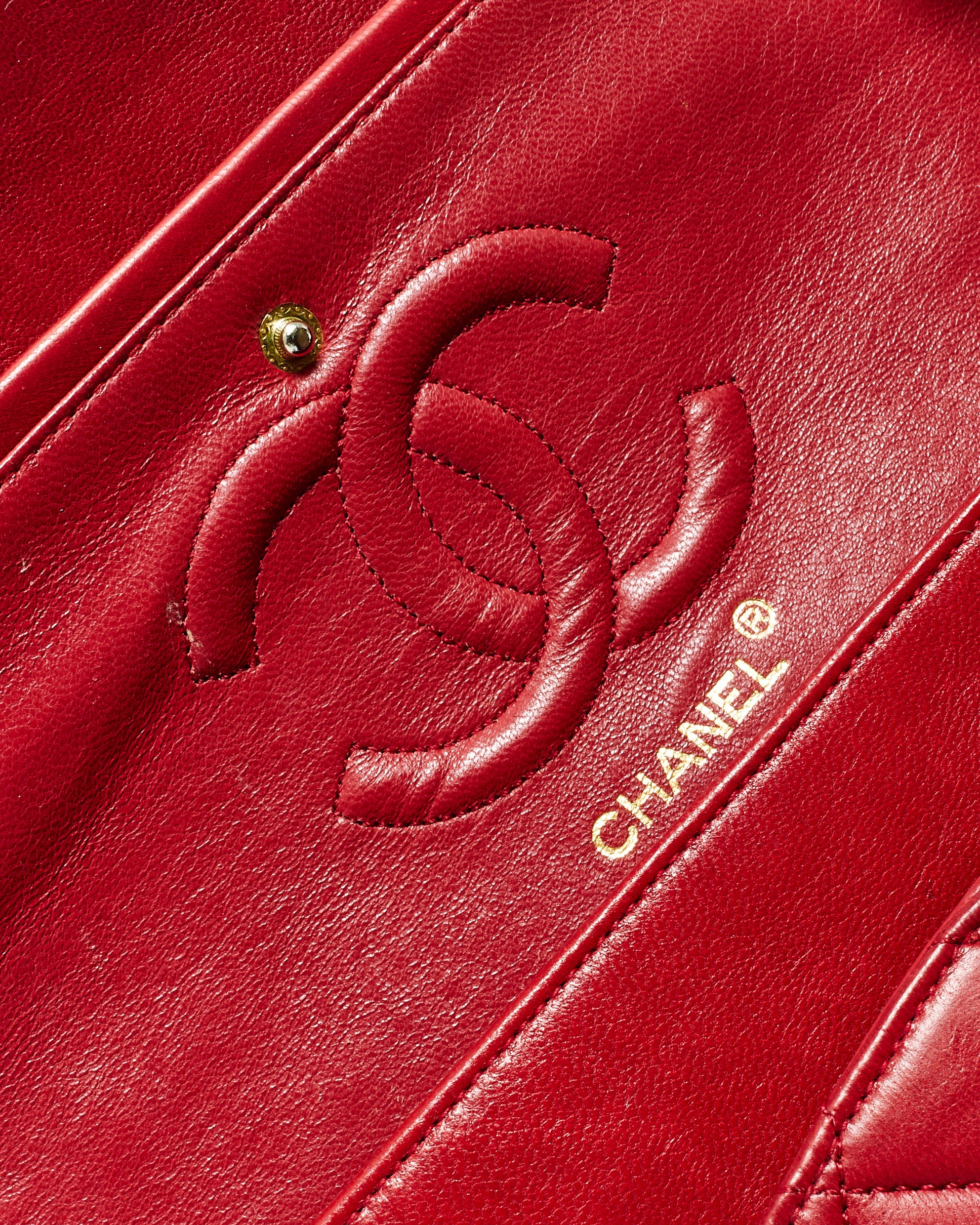 Buy Chanel Vintage Red Lambskin 24K Plated Hardware Medium