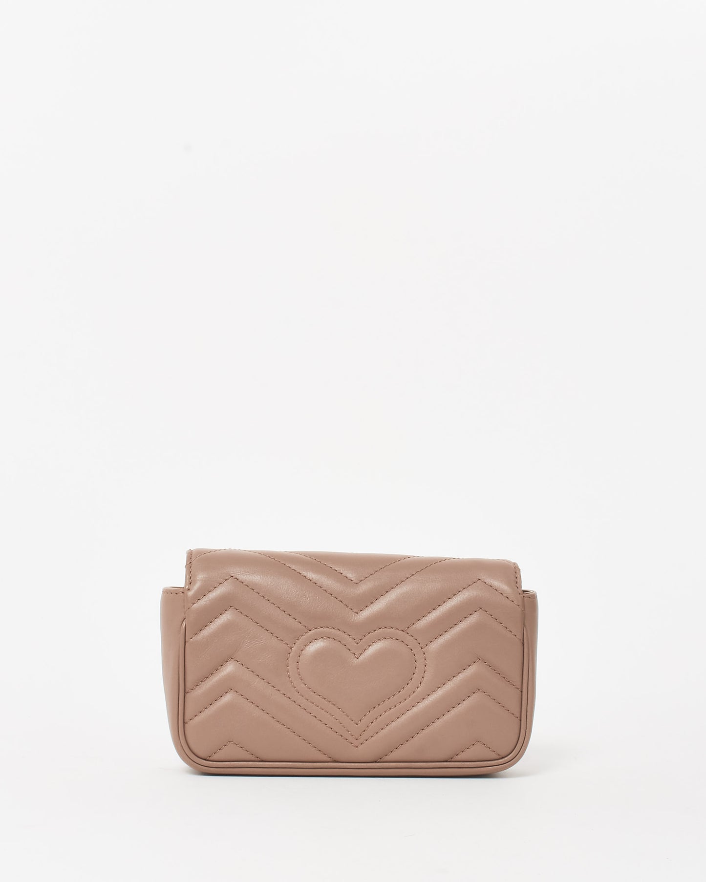 Gucci Dusty Rose Leather GG Marmont Super Mini Crossbody Bag