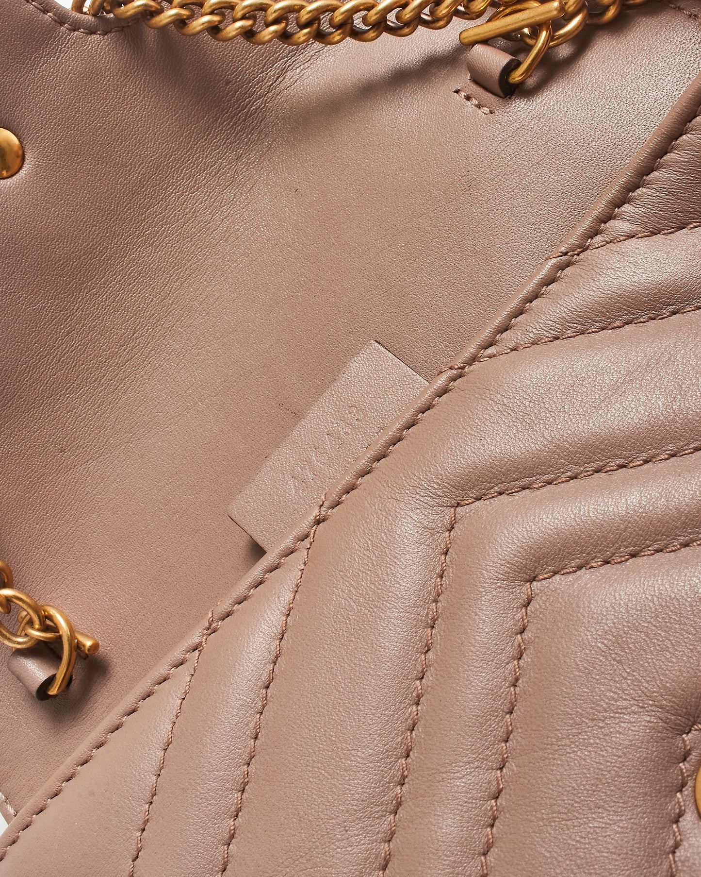 Gucci Dusty Rose Leather GG Marmont Super Mini Crossbody Bag