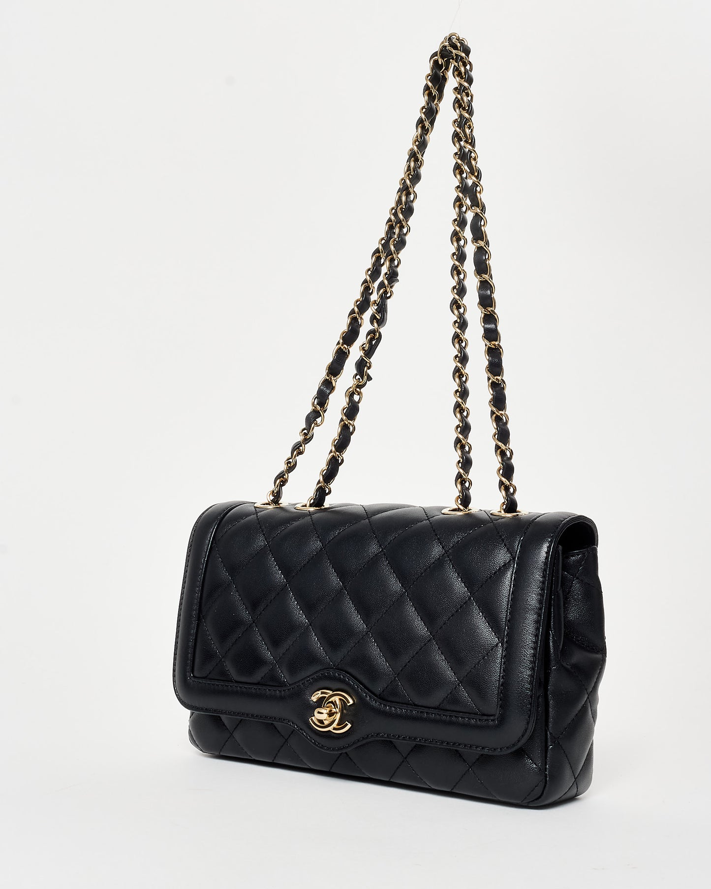 Chanel Black Leather GHW Diana Flap Bag