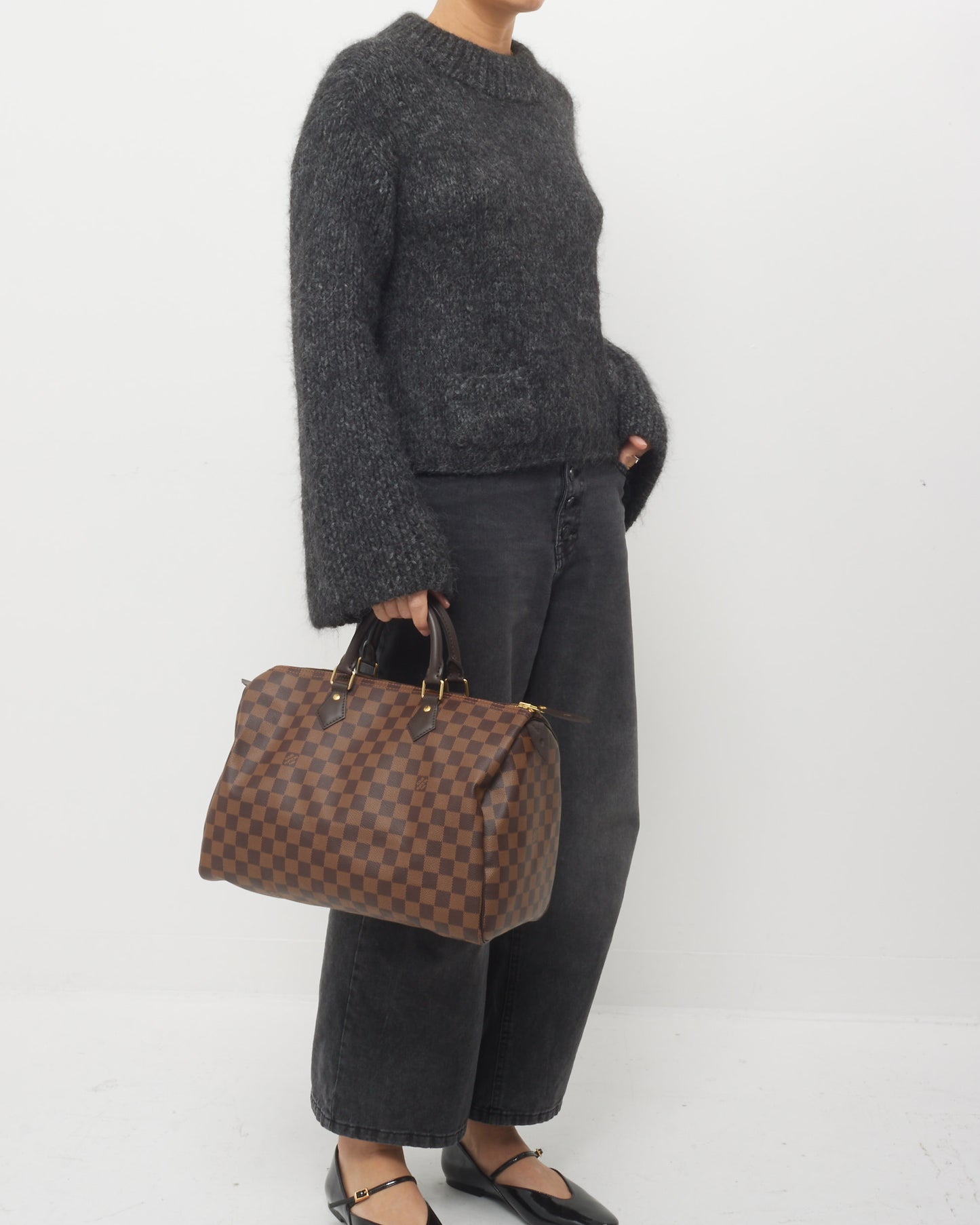 Louis Vuitton Damier Ebene Coated Canvas Speedy 35