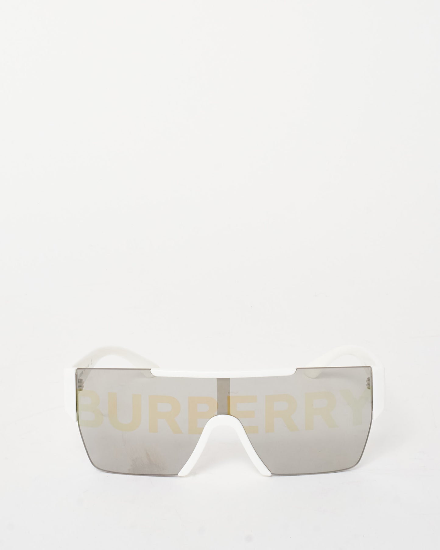 Burberry White & Mirror Lens w/ Yellow Logo BE4291 Sunglasses