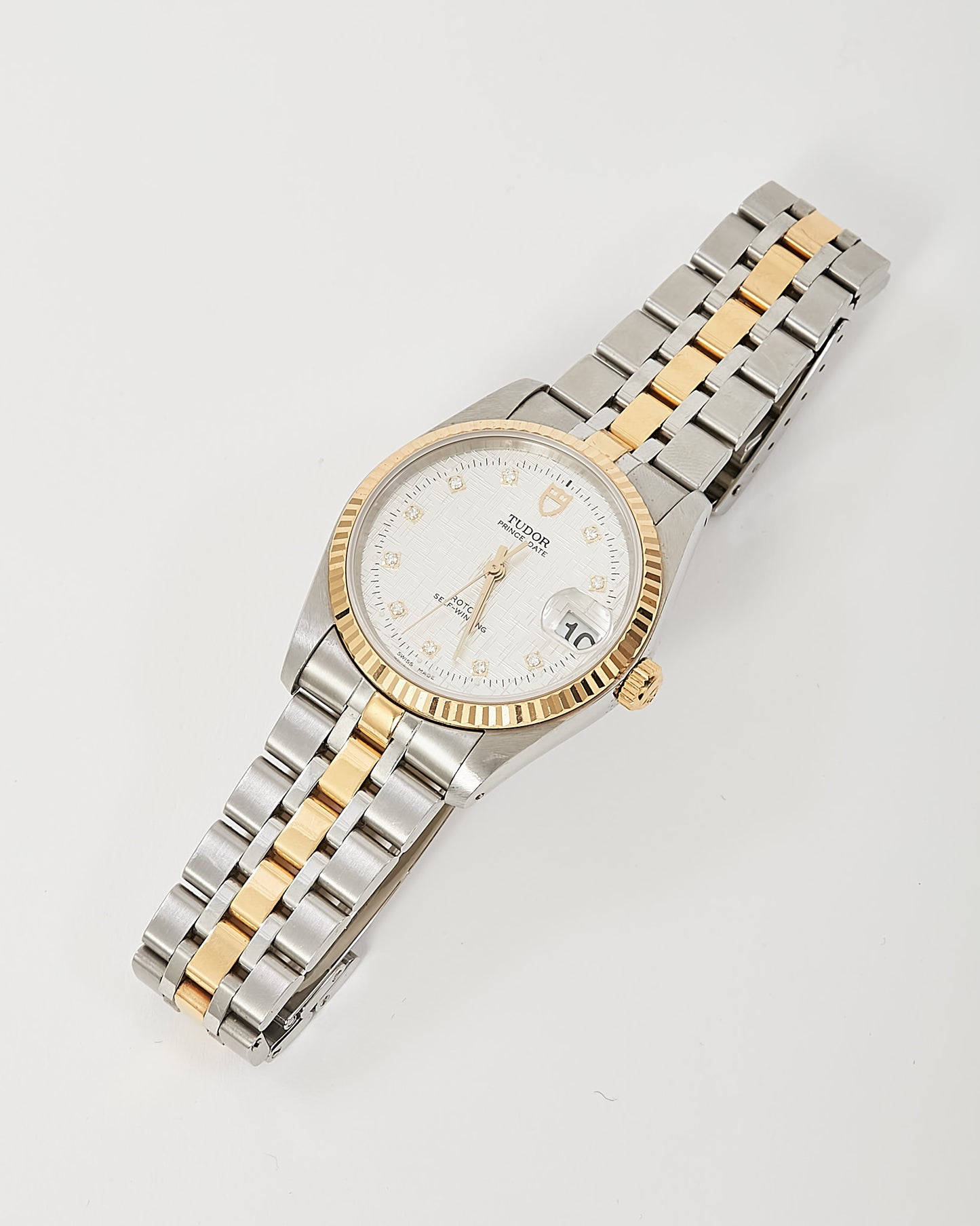 Tudor Silver Stainless Steel and Gold Black Bay One Diamond Dial 36mm Watch