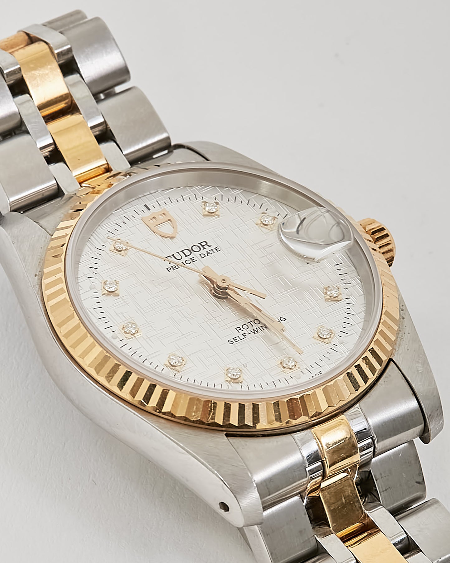 Tudor Silver Stainless Steel and Gold Black Bay One Diamond Dial 36mm Watch