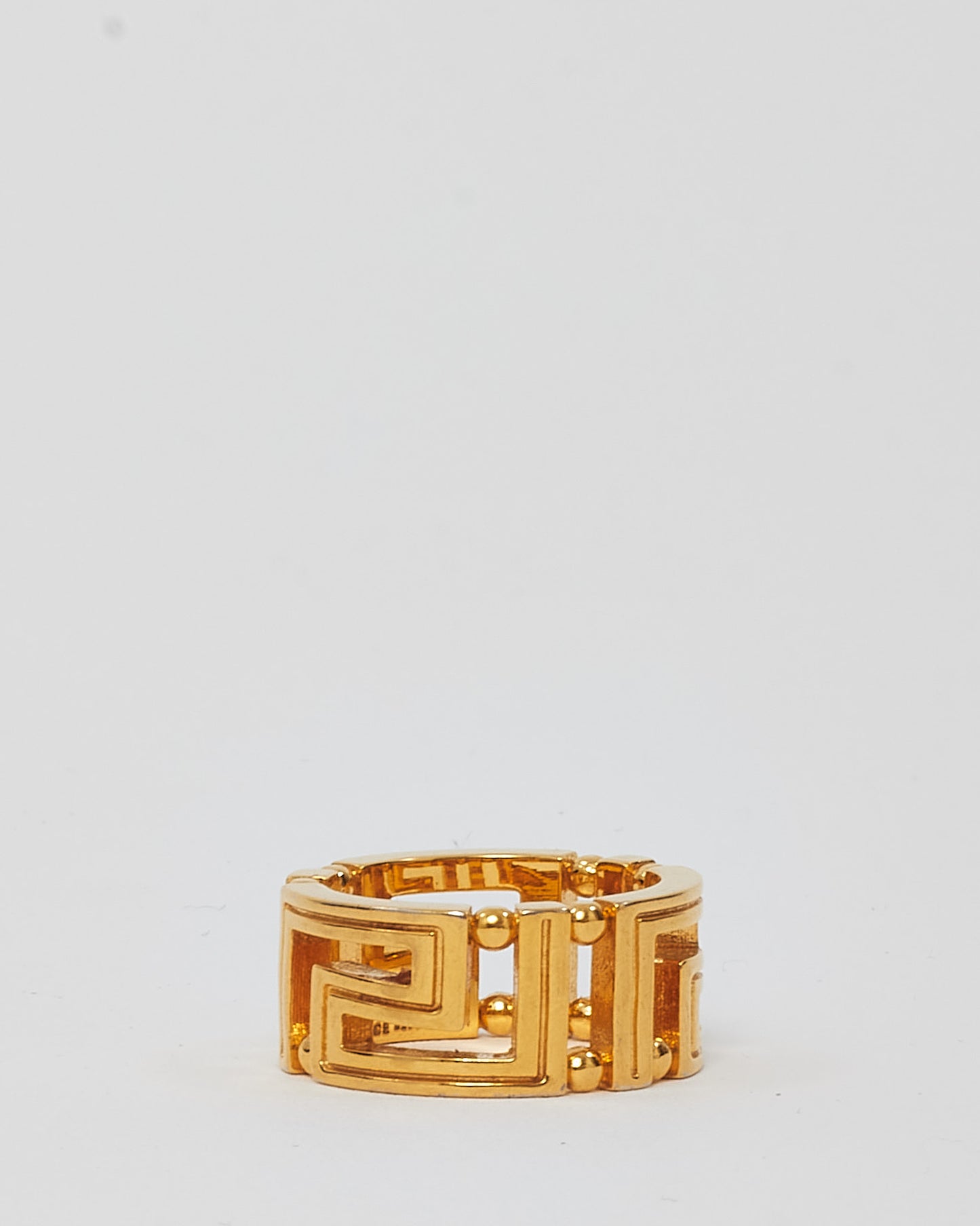 Versace Gold Versace Logo Ring - 4.5