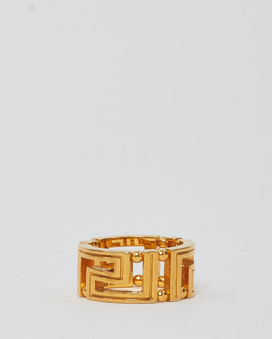 Versace Gold Versace Logo Ring - 4.5