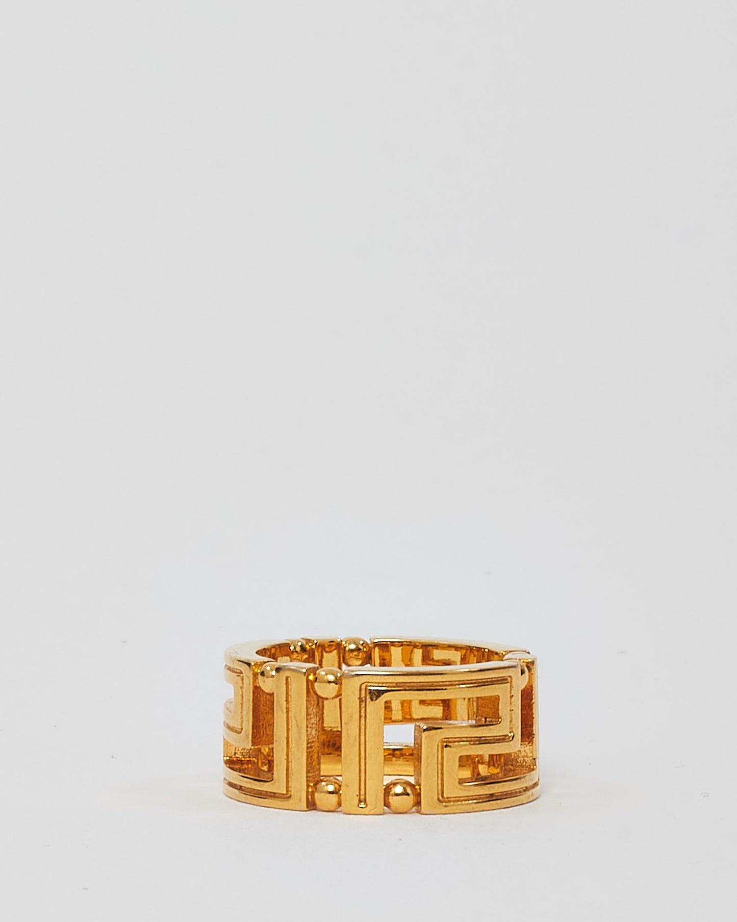 Versace Gold Versace Logo Ring - 4.5