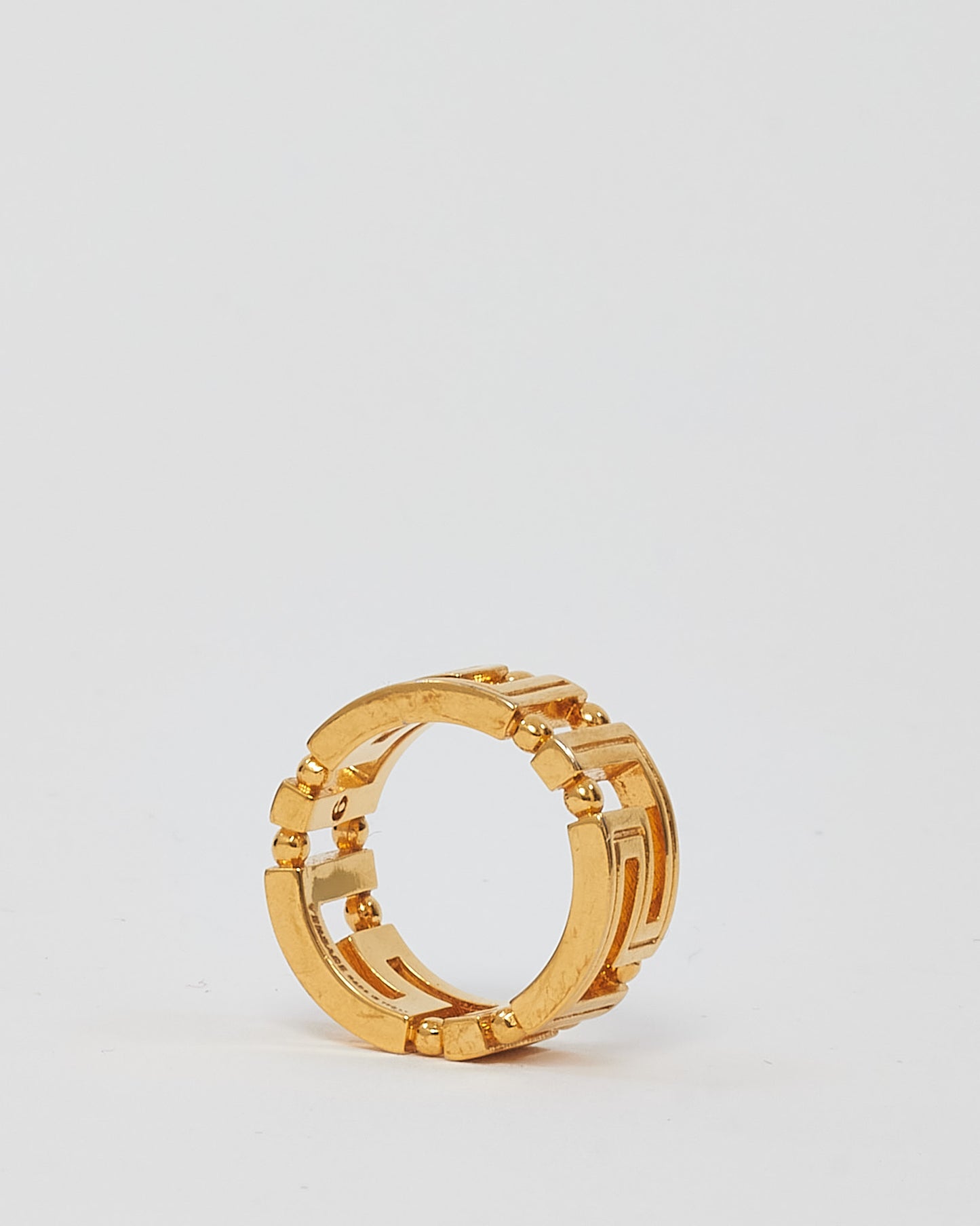 Versace Gold Versace Logo Ring - 4.5