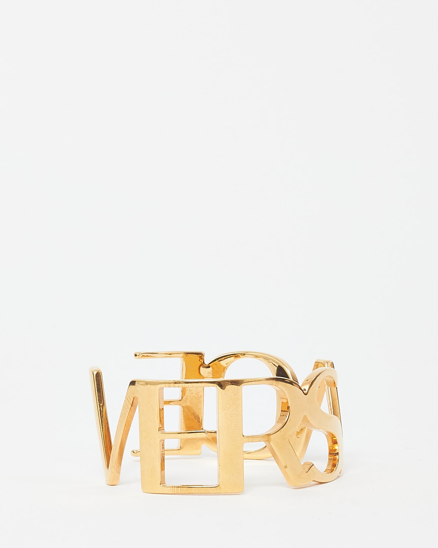 Versace Gold Versace Logo Cuff Bracelet - M/L