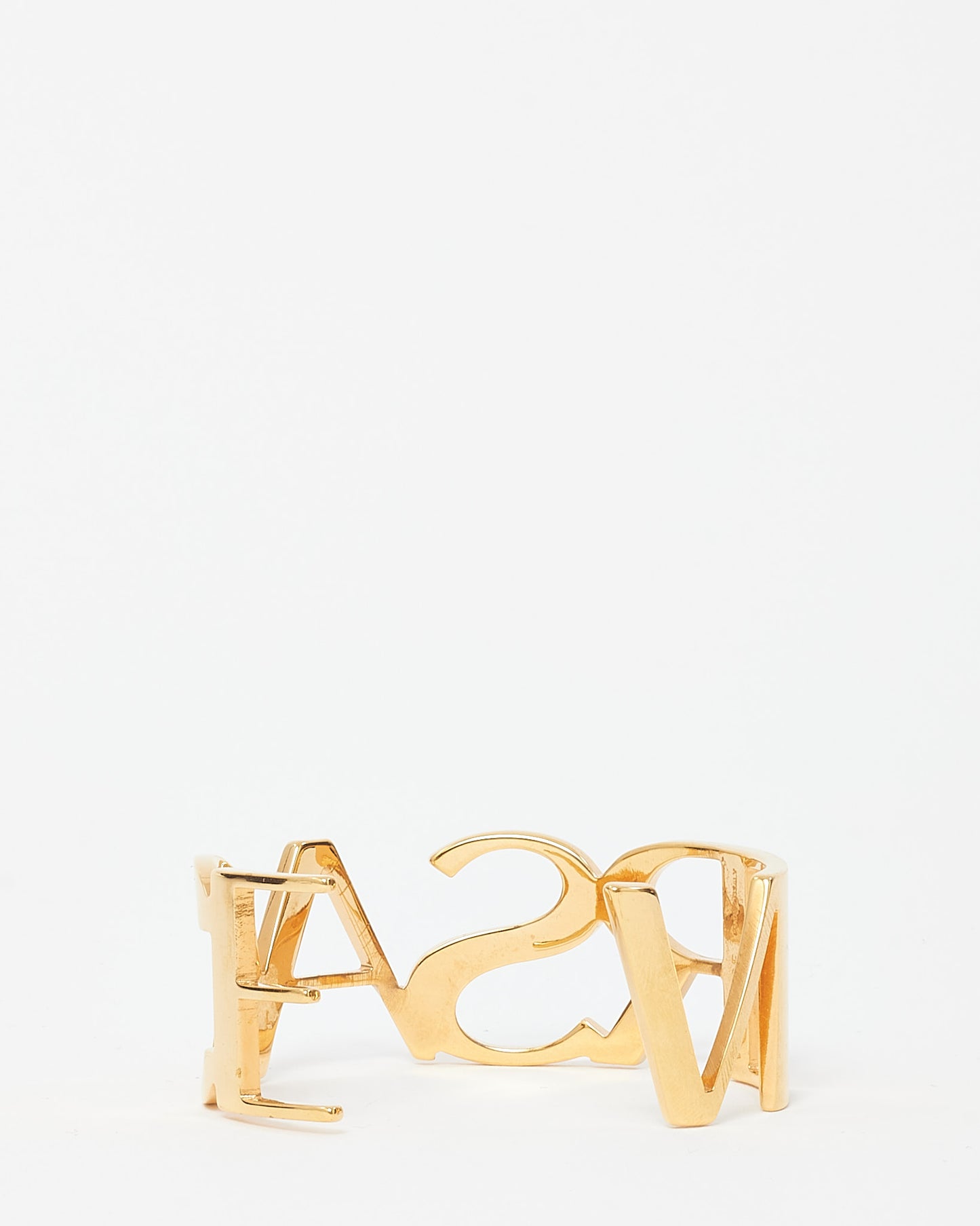 Versace Gold Versace Logo Cuff Bracelet - M/L