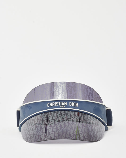 Dior Navy Monogram Oblique Perspex and Cotton-Blend Jacquard DiorClub V1U Visor