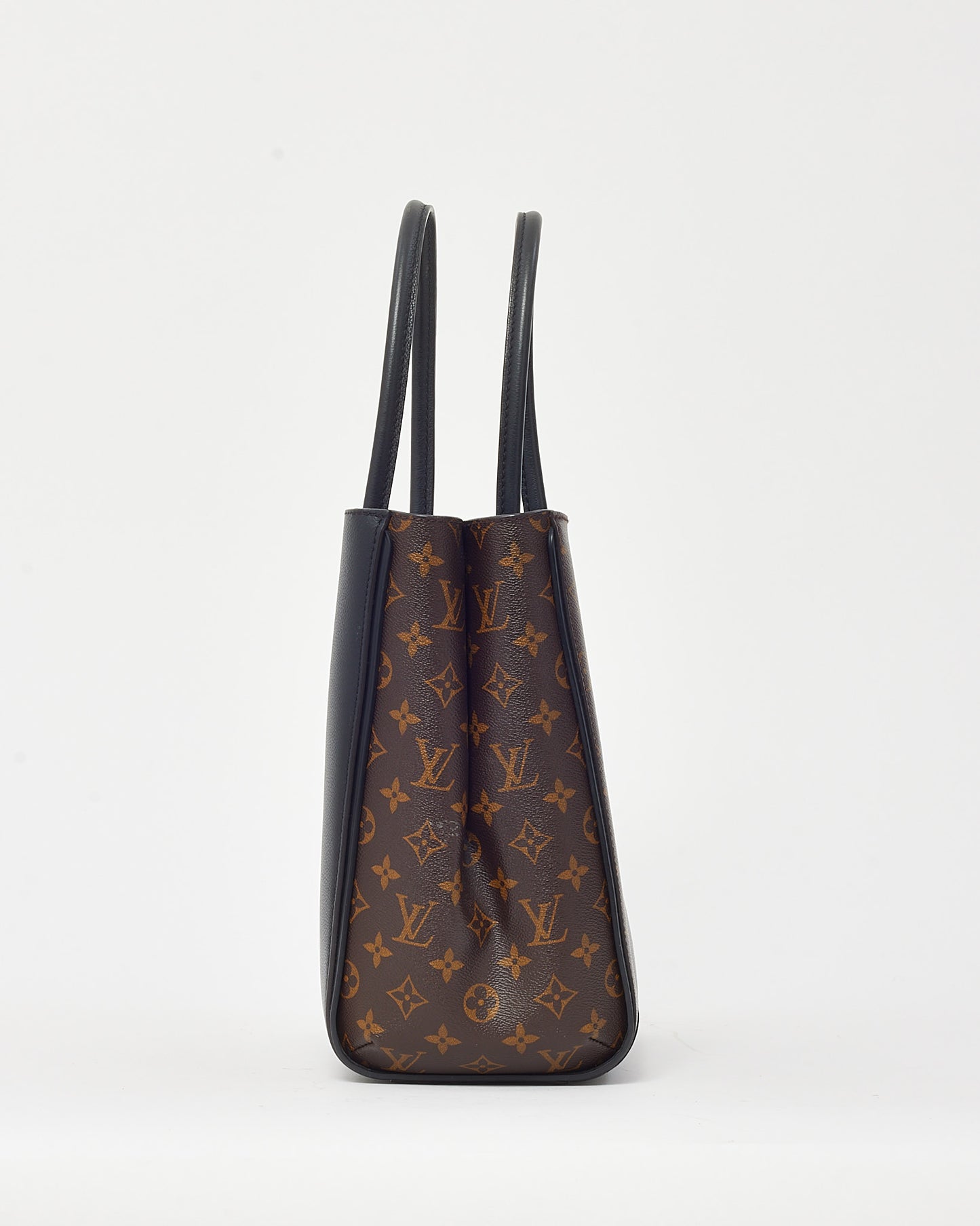 Louis Vuitton Black Leather and Monogram Coated Canvas Kimono MM Tote Bag