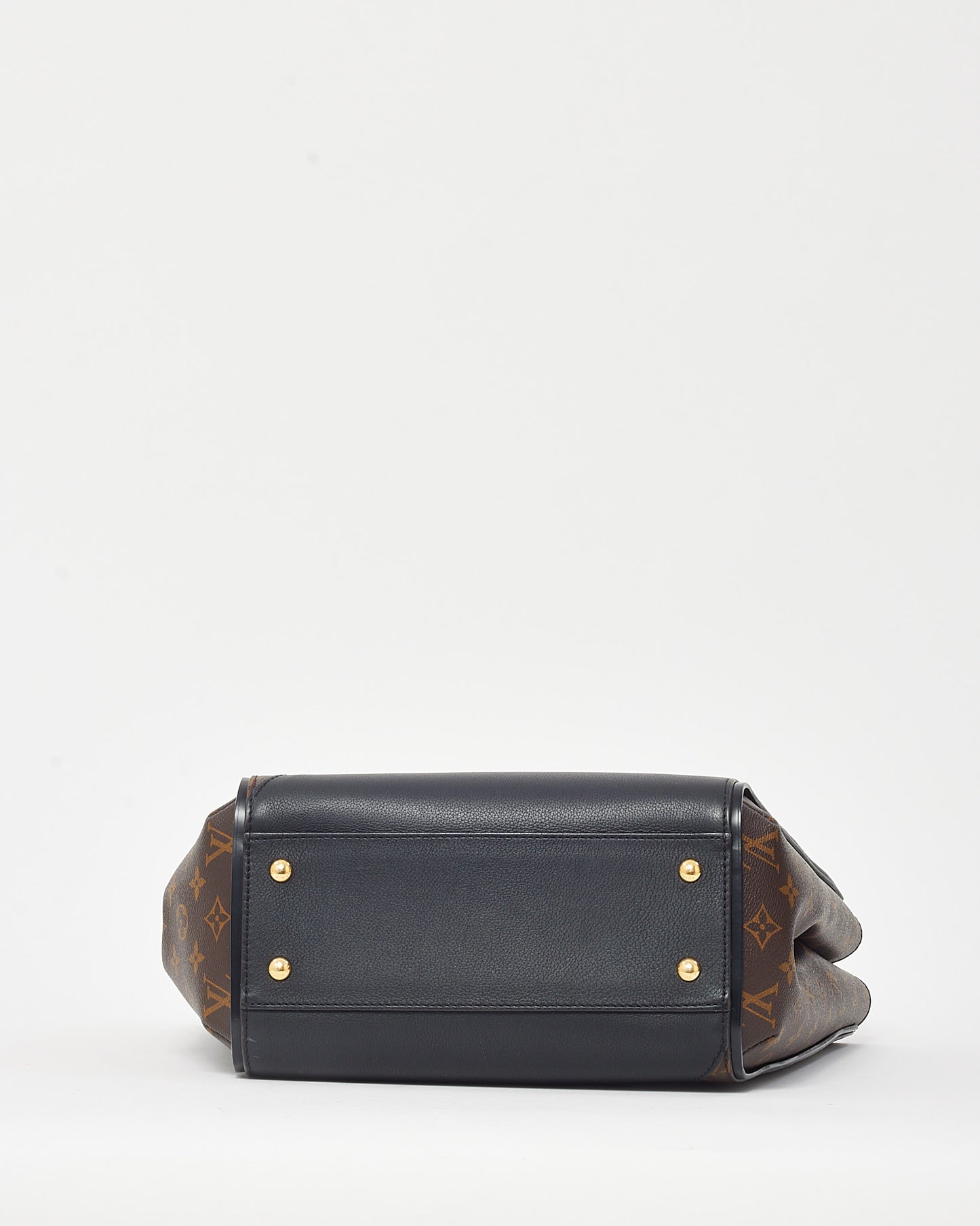 Louis Vuitton Black Leather and Monogram Coated Canvas Kimono MM Tote Bag