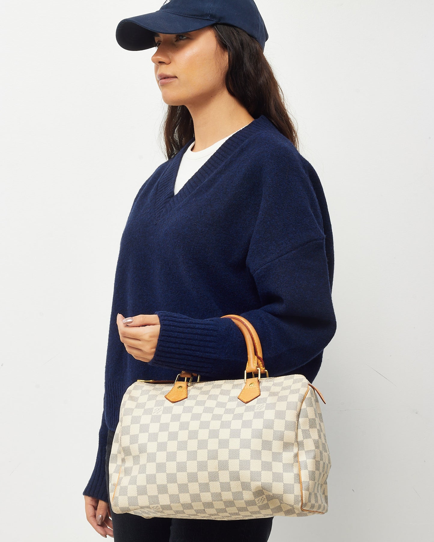 Louis Vuitton Damier Azur Coated Canvas Speedy 30 Bag